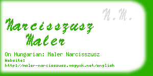 narcisszusz maler business card